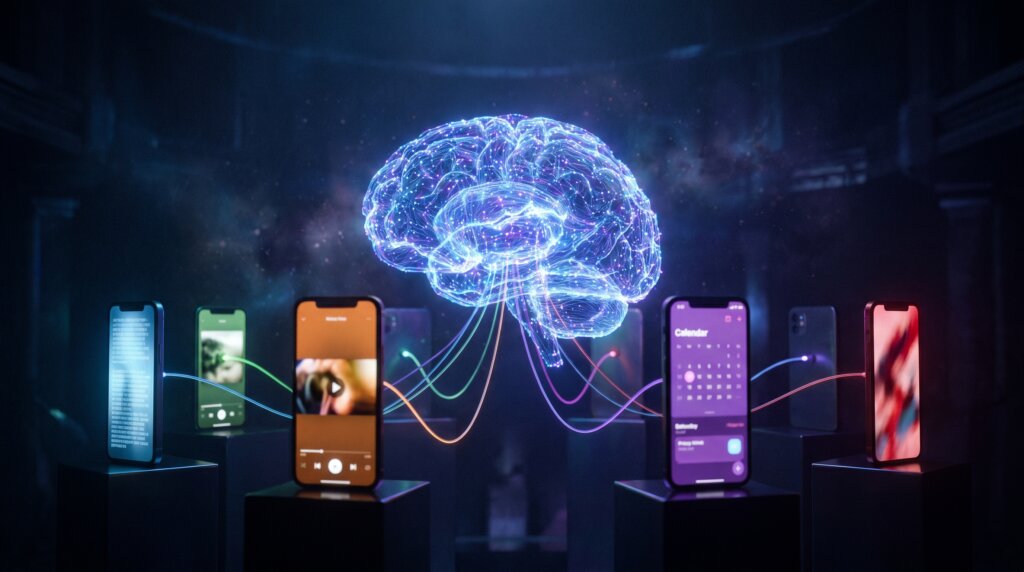 inteligência artificial conectando melhores apps IA grátis Android iPhone 2026
