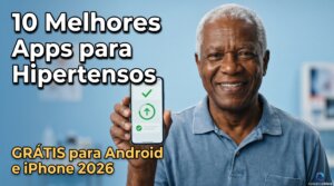 homem com resultado de pressão controlada em app para hipertensos grátis