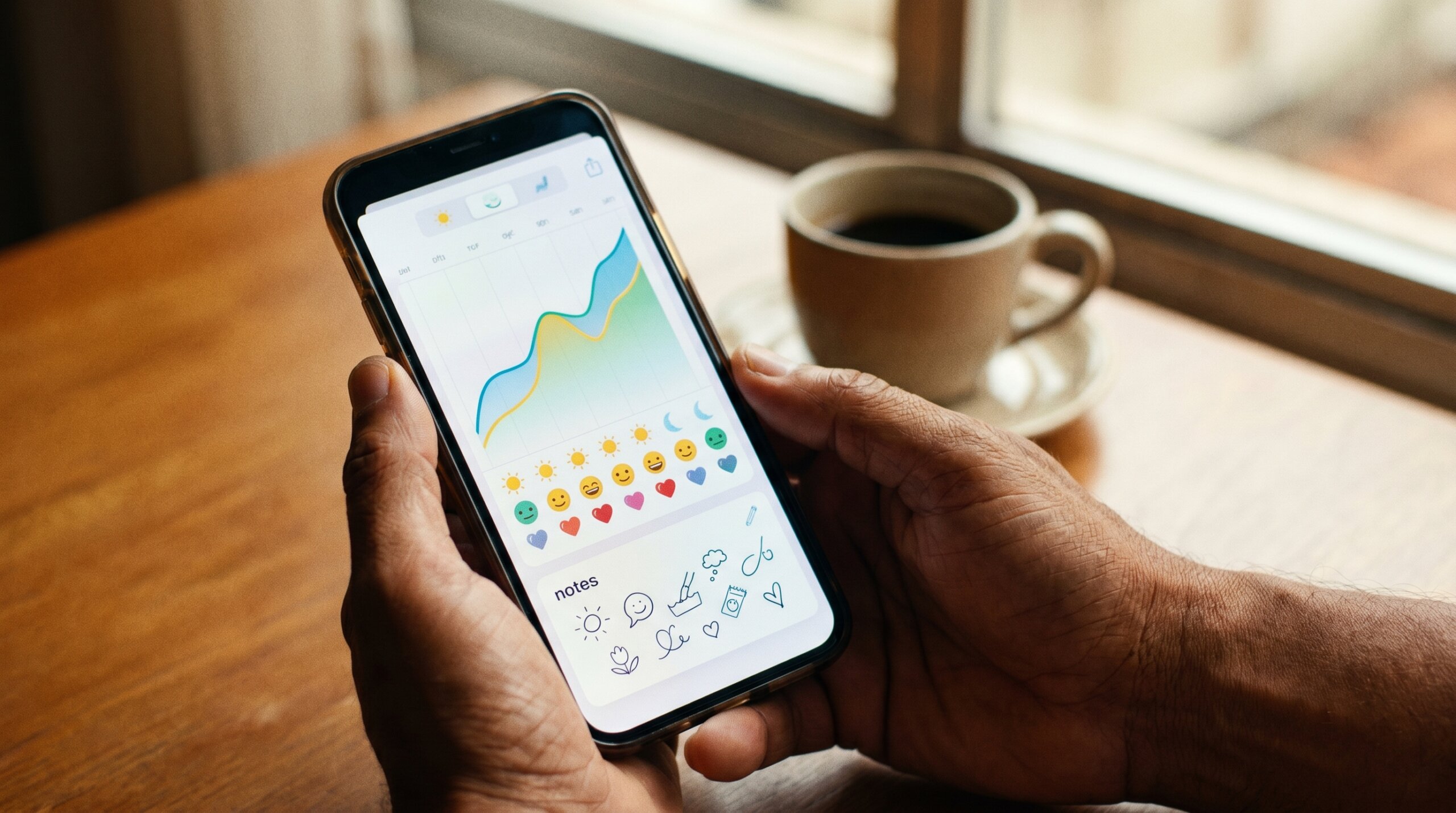 diário emocional de humor em app para ansiedade Android iPhone 2026